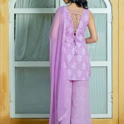 Kohsh Ethnic Motifs Printed Regular Pure Cotton Kurta with Palazzos & With Dupatta image 4