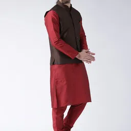 DEYANN Regular Kurta with Pyjamas With Jacket image 4