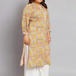 Tissu Plus Size Floral Printed Regular Kurta With Palazzos image 4
