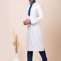 ROOTED LIBAAS Yoke Design Regular Sequinned Straignt Kurta With Churidar image 5