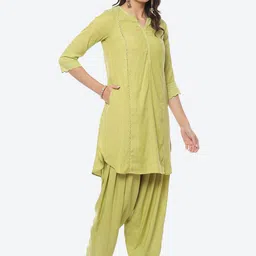 Biba Woven Design Thread Work Kurta with Salwar & Dupatta image 5