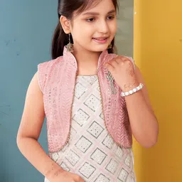 Aarika Girls Selection Of 2 Regular Pure Silk Kurta With Trousers & Dupatta & Jacket image 5