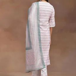 Libas Embroidered Regular Kurta with Palazzos & With Dupatta image 5