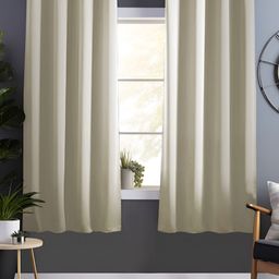 Story@home Beige 2 Pieces Black Out Window Curtains-28