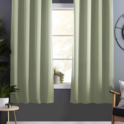 Story@home Green 2 Pieces Black Out Window Curtains-33