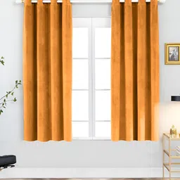 Aura Rust 2 Pieces Room Darkening Window Curtain-image-26