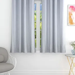 THE CONVERSION Grey 2 Pieces Room Darkening Window Curtain-52