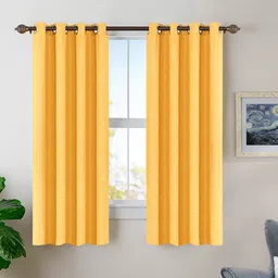 Deco Window Yellow Set of 2 Room Darkening Window Curtain-52