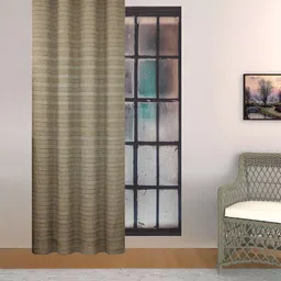 THE CONVERSION Grey Striped Room Darkening Window Curtain-image-54