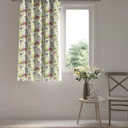 DDecor Purple & Green Floral Room Darkening Window Curtain-16