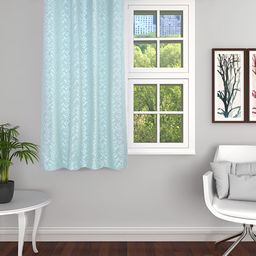THE CONVERSION Turquoise Blue Floral Room Darkening Window Curtain-image-25