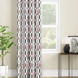 SEJ by Nisha Gupta White & Pink Floral Door Curtain-image-75