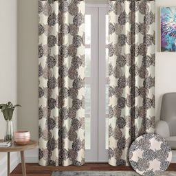 Aura Brown & Beige 2 Pieces Floral Door Curtains-image-34