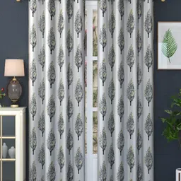 Homefab India Grey Set of 2 Door Curtain-image-74