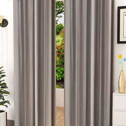 Kraftiq Homes Crush Grey 2 Pieces Regular Door Curtain-image-20