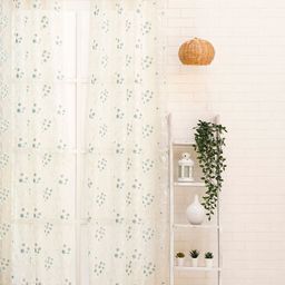 Ariana Blue Floral Sheer Eyelet Door Curtain-picture-26