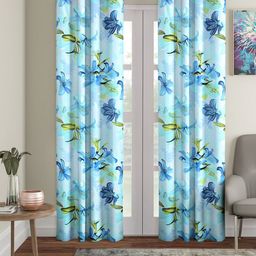 Cortina Set of 2 Floral Printed Door Curtain-17