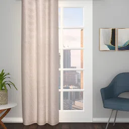 THE CONVERSION Beige Abstract Printed Jacquard Long Door Curtain-image-9