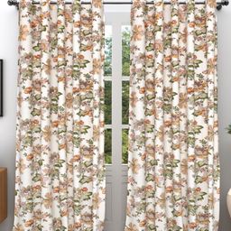 EasyGoods Gold-Toned Floral Black Out Long Door Curtain-image-51
