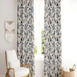 tundwal's Blue & White 2 Pieces Floral Printed Cotton Room Darkening Long Door Curtains-image-37