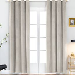 Aura Silver-Toned 2 Pieces Room Darkening Door Curtain-11