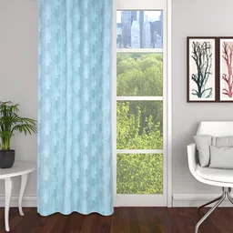 THE CONVERSION Turquoise Blue Room Darkening Door Curtain-14
