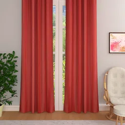 THE CONVERSION Orange 2 Pieces Room Darkening Door Curtain-image-47