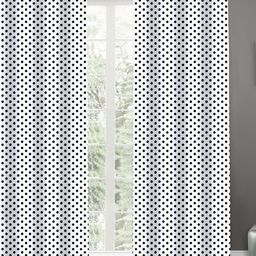 Airwill Black & White 2Pcs Geometric Room Darkening Door Curtain-image-92
