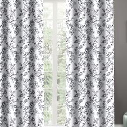 Airwill Black & White 2PCs Floral  Room Darkening Door Curtain-image-94