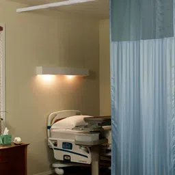 Lushomes Blue Striped ICU Partition Net Hospital Long Door Curtain-image-75
