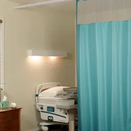 Lushomes Sea Green & Beige Geometric Long Door ICU Partition Curtain-image-28