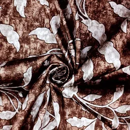 kopa BIANCA Brown & White Set of 2 Floral Window Curtain image 4