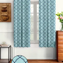 Cortina Blue Pack Of 2 Embroidered Window Curtains-image-29