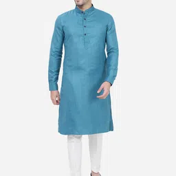 Modi Kurta Mandarin Collar Pure Cotton Kurtas-31