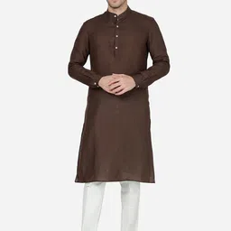 Modi Kurta Striped Mandarin Collar Kurtas-picture-52