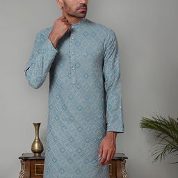 Jompers Men Geometric Flared Sleeves Kurta-picture-17