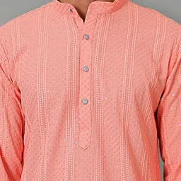 Jompers Men Geometric Thread Work Kurta image 2
