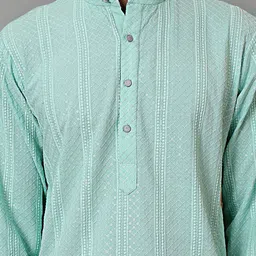 Jompers Men Geometric Thread Work Anarkali Kurta image 2