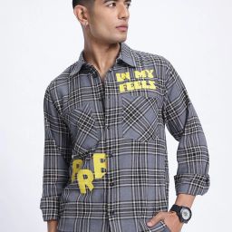 Men Relaxed Fit Fit Checkered Casual Shirt-image-1