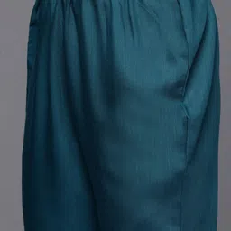 KALINI Ethnic Motifs Yoke Design Sequinned Kurta With Trousers & Dupatta image 2