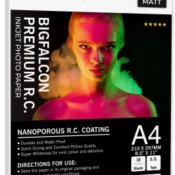 Premium Matt (Luster) 240 GSM A4 Size (210x297mm) 20 Sheet RC Photo Paper Waterproof Inkjet Photo Paper for all Inkjet Printer A4 (210x297mm) 240 gsm Photo Paper-picture-5