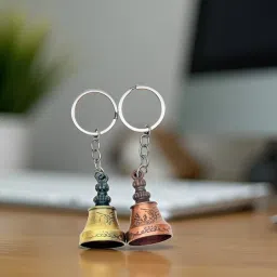 Mini Bell Metal Keychain – Stylish Vintage Look, Gift Friendly Key Chain-image-27