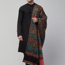 Tweedle Acrylic Self Design Men Shawl-image-83