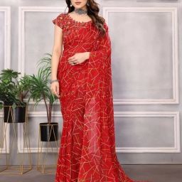 Printed Daily Wear Georgette Saree-image-40