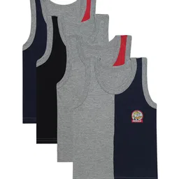 Bodycare Kids Boys Pack Of 4 Colourblocked Mickey & Friends Assorted Basic Innerwear Vests-image-21