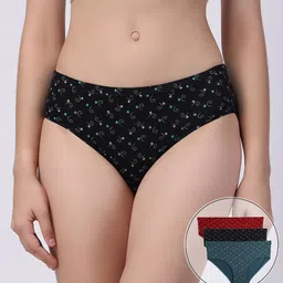 Floret Pack Of 3 Assorted Cotton Basic Briefs-7