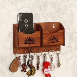 capio art 2 Mobile Stand WITH KEY Wood Key Holder image 2