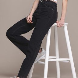 roadster Women Straight Fit High Rise Black Jeans-picture-43