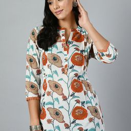 MEESAN Floral Printed Pure Cotton Kurti-picture-45