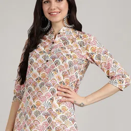 BLOCKS OF INDIA Ethnic Motifs Printed Pure Cotton Kurti-picture-32